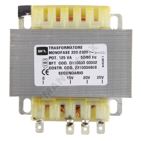Transformador BFT D110033-00002 15 - 20 - 25 voltios